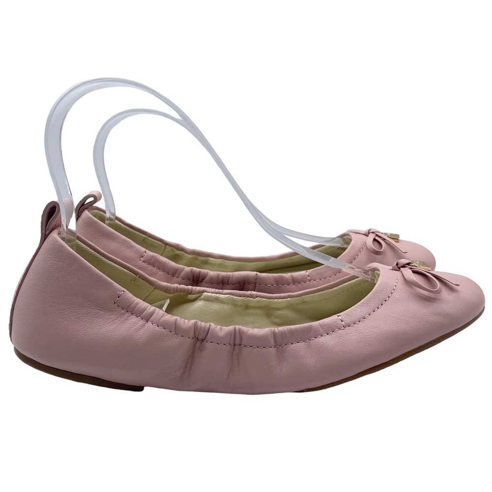Michael Kors Women's Flats Juliette Pink Leather Ballet Slip On Designer NEW - Picture 4 of 11